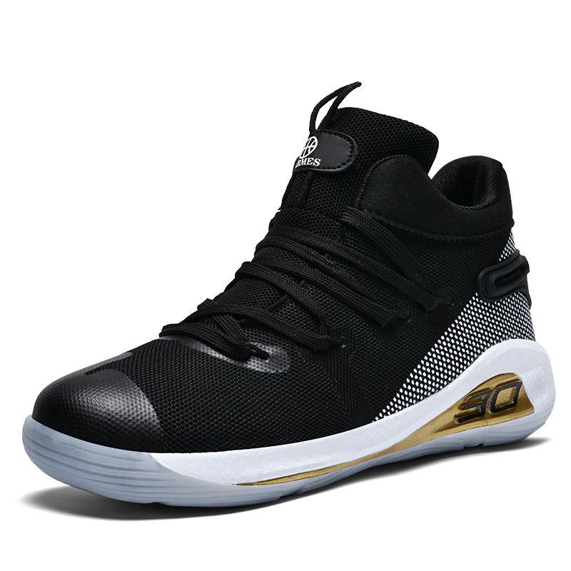 Men's Korean Version of The Trendy NBA All-star Boots Summer Breathable Student Sneakers Men's High-top Breathable Wear-resistant Basketball Shoes