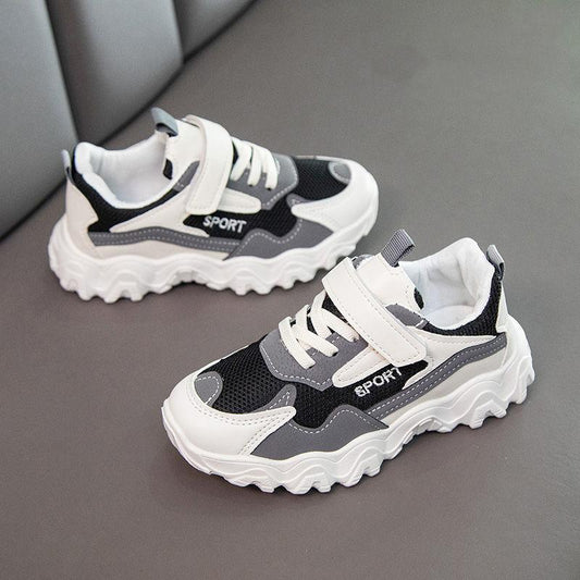 Universal Breathable Running Shoes for Boys and Girls All-match Comfortable Sneakers Spring Mesh Breathable Elementary School Shoes