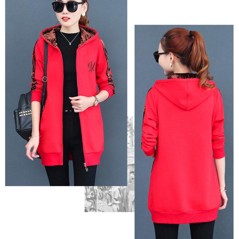 Women Casual Jacket Spring Thin Fleece Hooded Coat Boutique Slim Top Trendy Comfortable Windbreaker Long