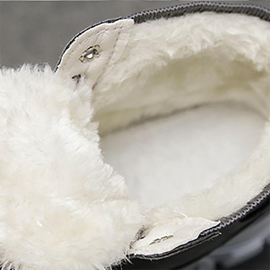 Winter Plus Velvet Women's Shoes Thick Warm Cotton Shoes Flat Heel Platform All-match Student High Tube