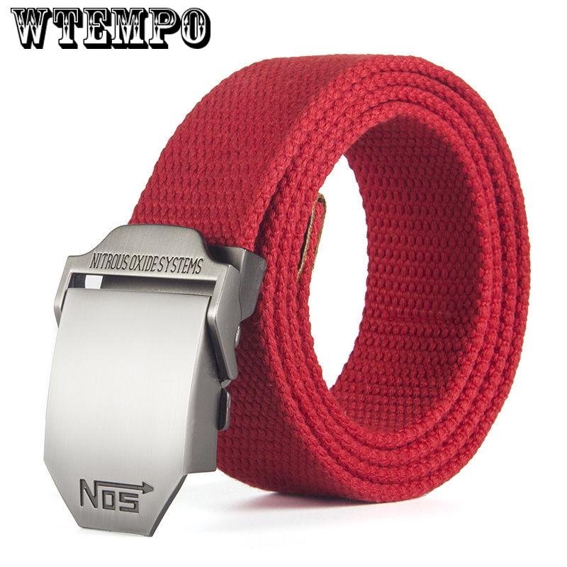 Striped Adult Men Knitted Men Casual Belts Canvas Belt Plus Size Strap Male Tactics Belt