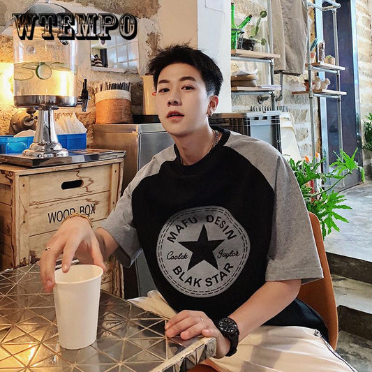 T Shirt Men Streetwear Casual T-shirt Hiphop Loose Short Sleeve Tshirt Summer Tops