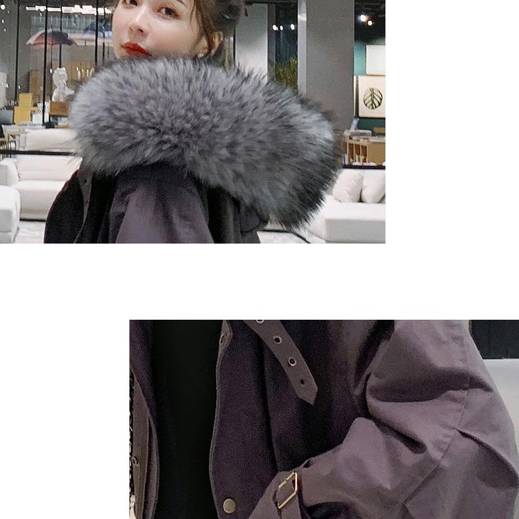 Parker Padded Jacket Women's Loose Tooling Plus Velvet Padded Padded Jacket