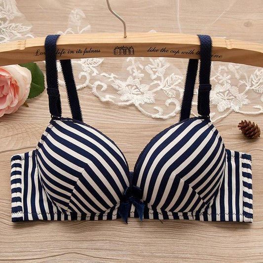 Women's Underwear No Steel Ring Sexy Gather Bra Thin Small Bra Sweet and Cute Without Steel Ring Gather To Collect The Milk