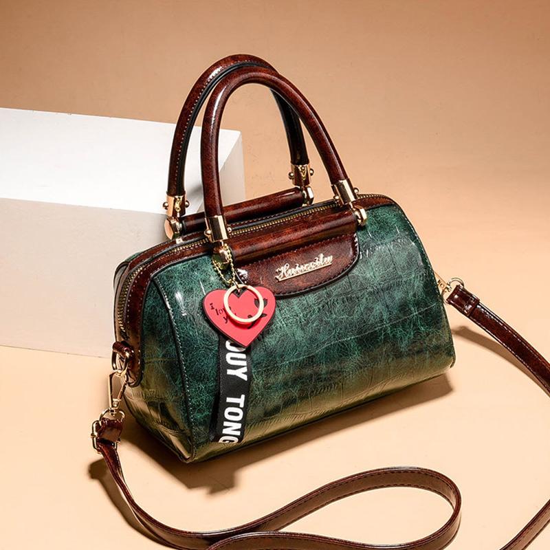 Retro Crocodile Pattern One-shoulder Handbag Ancient Door European Version Fashion Trend Portable Diagonal Bag