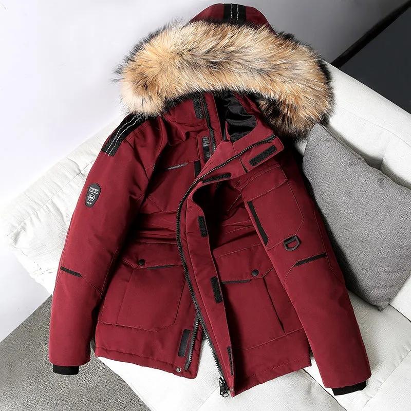 Women's Short Down Jacket Korean Star Outdoor Winter Coat Large Size Women's Autumn and Winter Big Fur Collar Warm Cotton Clothing Couple Clothes