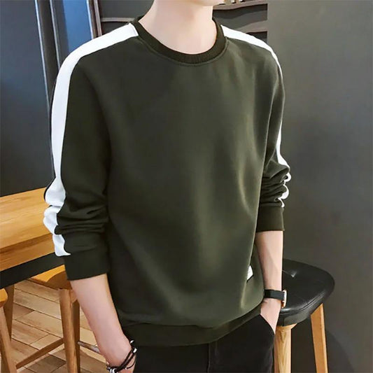 Autumn Men's Round Neck Casual Sweater Korean Round Neck Long-sleeved Sweatshirts Men's Young Clothes