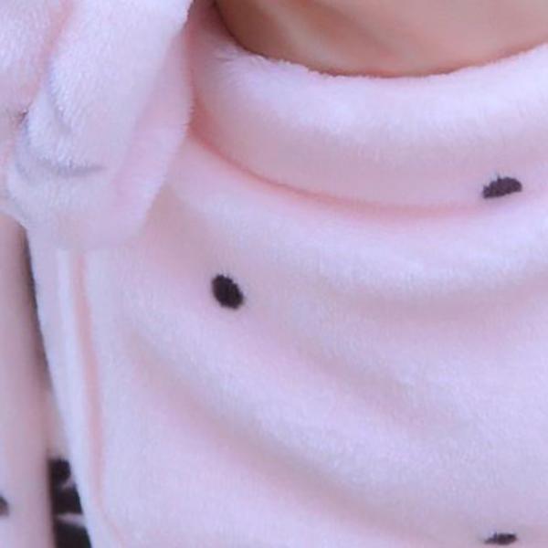 Ladies Pink Pajamas Daisy Print Bathrobe Winter Thick Warm Homewear Home Clothes Quick-drying Robe Coat Long
