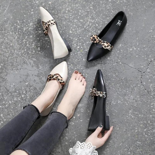 Women's Soft-soled Leather Shoes Bowknot Shallow Mouth Casual Women's Shoes One-step Low-heeled Shoes Lightweight Soft Leather Ladies Shoes
