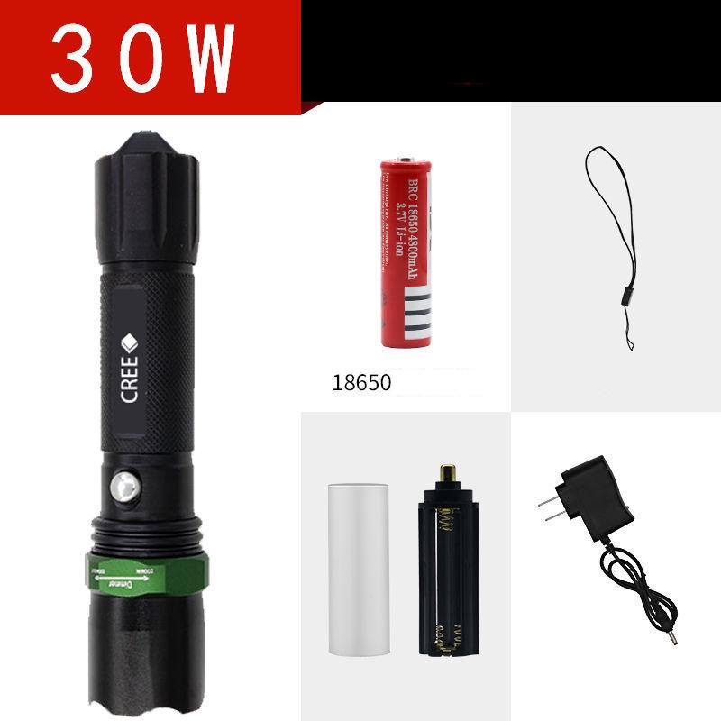 Flashlight Strong Light Rechargeable Long-range 5000 Ultra-bright Zoom Outdoor Self-defense Household LED Xenon Lamp Special Forces