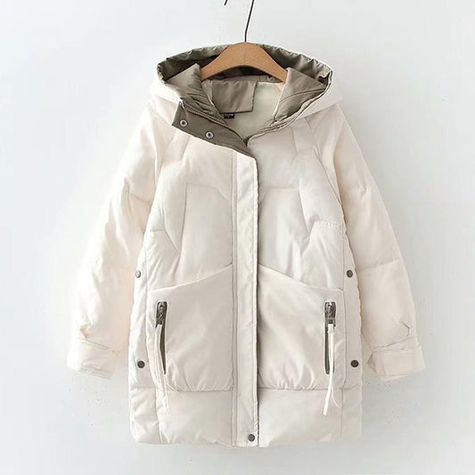 Winter Warm Long Down Parkas Women Harajuku Loose Hooded Winter Jacket Female Chic Thicken Cotton Down Jacket Women 2022