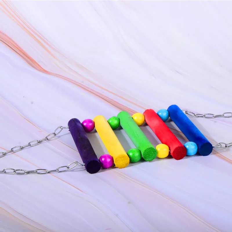 7 Packs Bird Toys Parrot Swing Toys Chewing Hanging Bell Cockatiel Toy Set