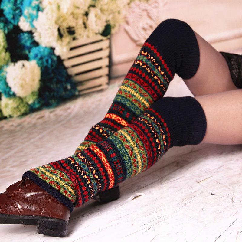 Ethnic White Socks Autumn and Winter Piles Piles Socks Korean Edition Tide Socks Leg Warmers
