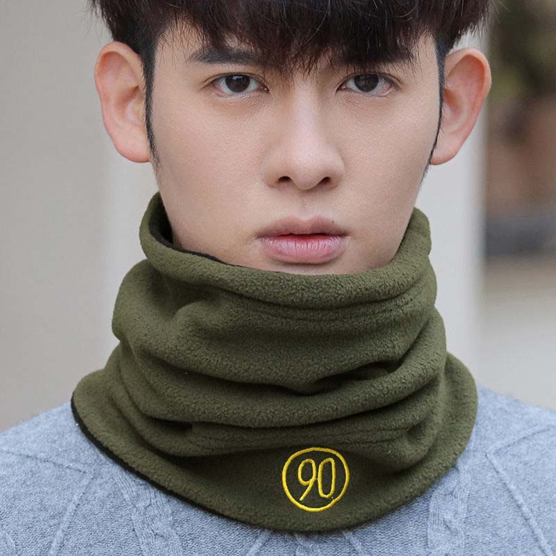Scarf Men's Winter All-match Scarf To Keep Warm for Cycling, Autumn and Winter Double-sided Dual-purpose Hat and Scarf