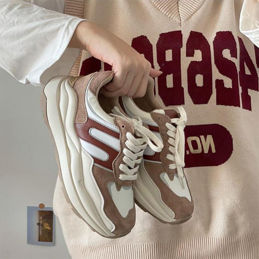Yogurt Universe Forrest Gump Sneakers Women's Autumn and Winter Retro Niche Thick-soled Increase Casual Sports Daddy Shoes