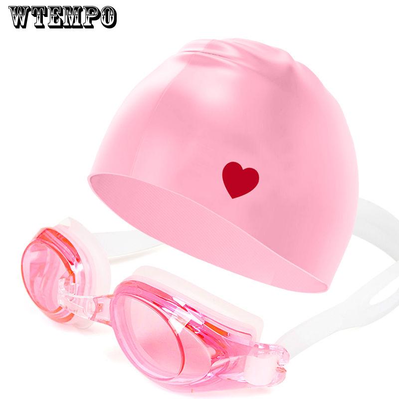 WTEMPO Unisex Swimming Caps Soft Silicone Cap Lightweight Elastic Swimming Hat Swim Accessories