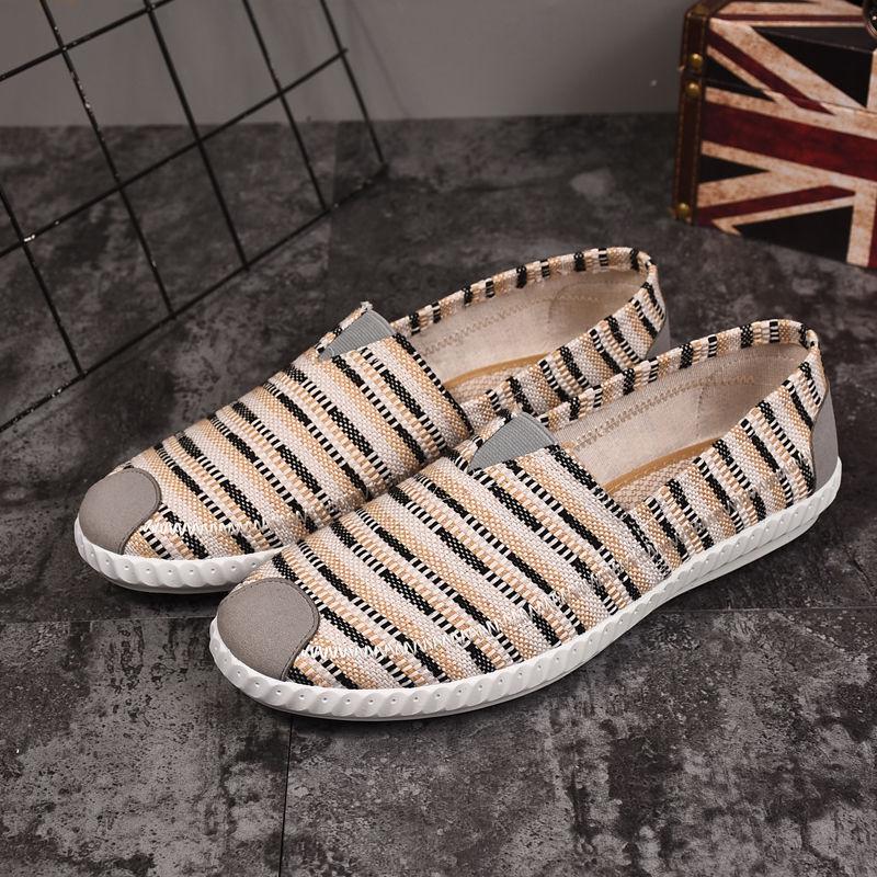 Breathable Linen Casual Men's Shoes Old Beijing Cloth Shoes Canvas Summer Leisure Flat Fisherman Driving Shoes Wicking