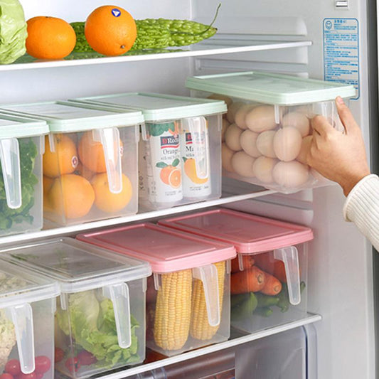 Refrigerator Storage Fresh-keeping Box Plastic Microwave Lunch Sealed Box Portable Separated Bento Box