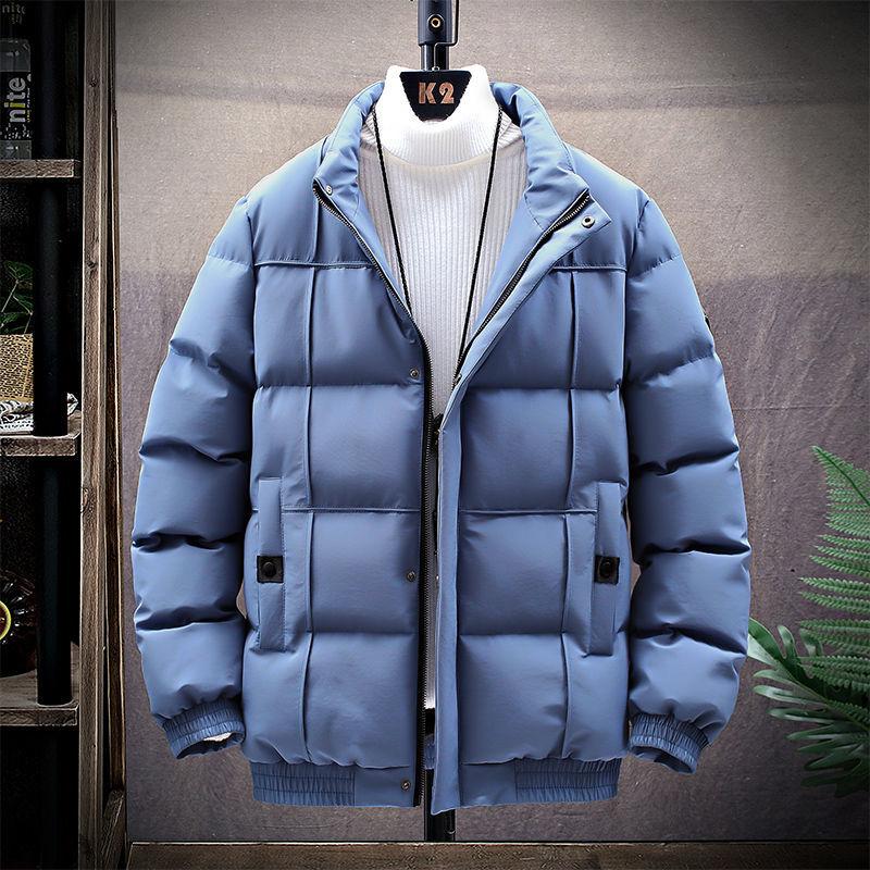 Cotton Jacket Men's Autumn and Winter Jacket Explosion Style Trend Thick Down Padded Jacket Tooling Tide Brand Padded Jacket