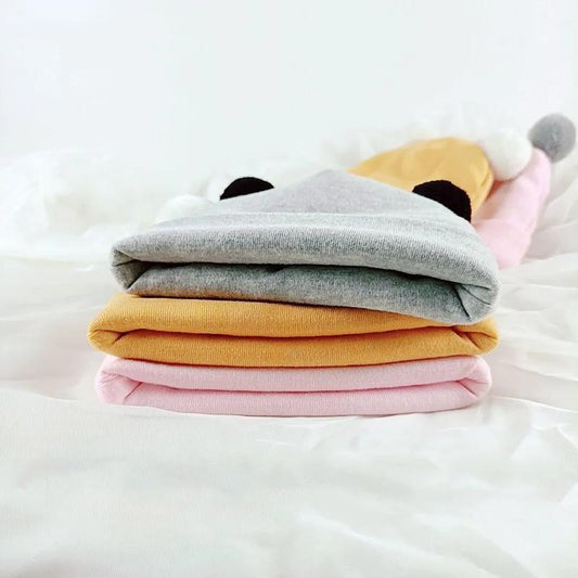 Cute Cotton Wool Ball Cap Baby Hat Spring Autumn Winter Newborn Baby Hat Soft Skin-friendly Berets Warm Solid Color Hat