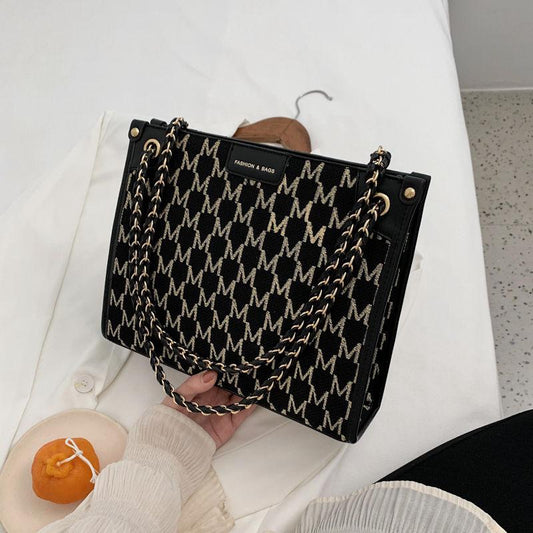 Bags Women Go Shopping Large-capacity Shoulder Bags Large Bags Casual Fashion Fashion All-match Chain Square Bag