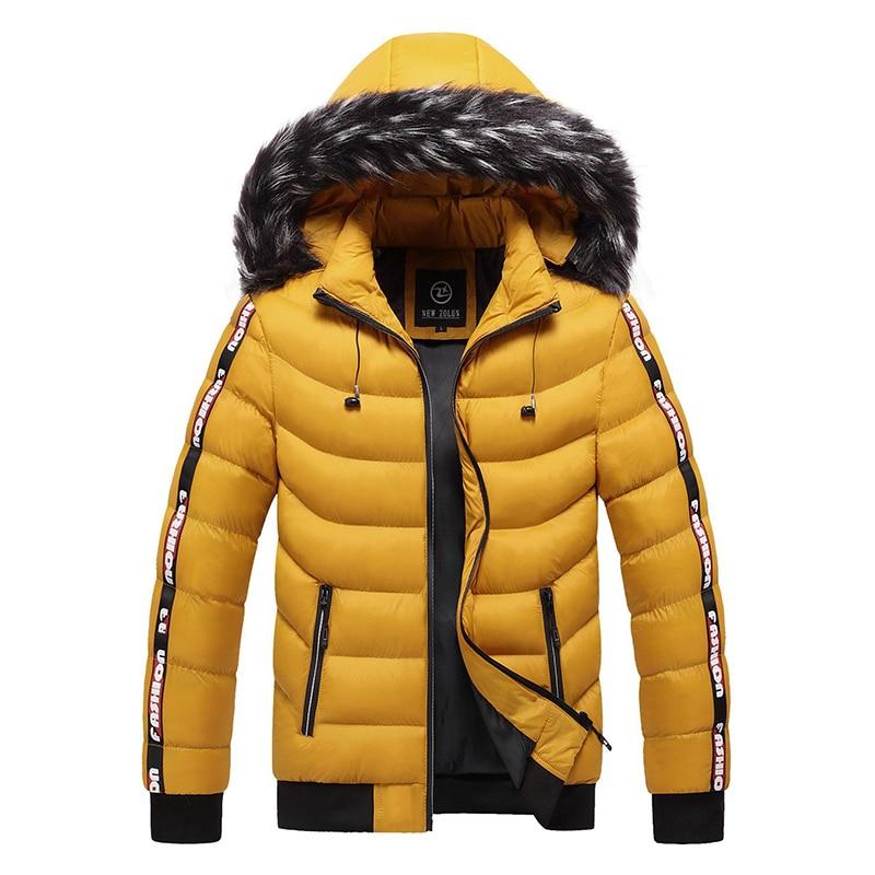 Winter Jacket Men Fur Collar Warm Thick Parka Male Outerwear Thermal Wool Liner Down Jacket Coats Fleece Hooded Snow Parka