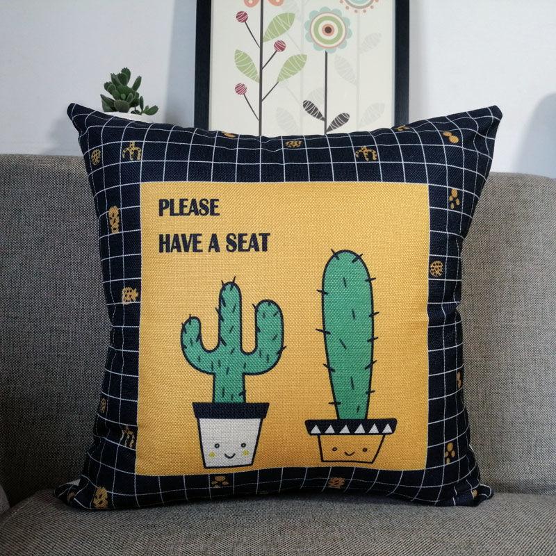 Linen Style Pillow Cushion Sofa Cushion Office Cushion Bedside Backrest Waist Cushion Core Car Pillow