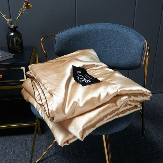 Cool Silk Summer Quilt Single Dormitory Quilt Double Spring and Autumn Thin Air-conditioning Quilt