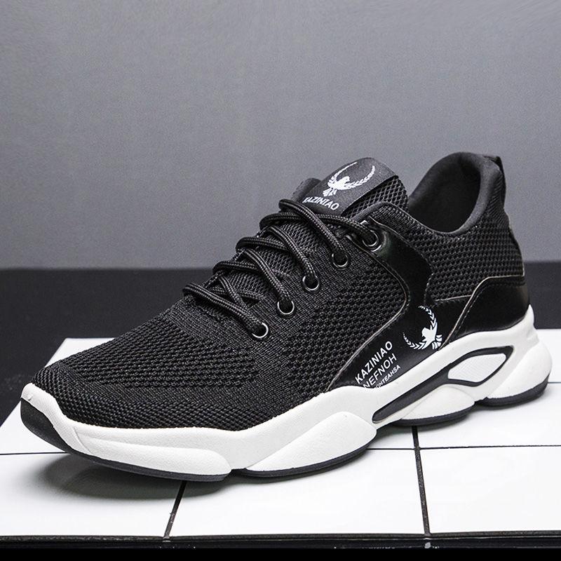 Summer Men Casual Shoes Light Breathable Mesh Shoes Men Sneakers Lace Up Gray White Black Red Male Shoes 2020