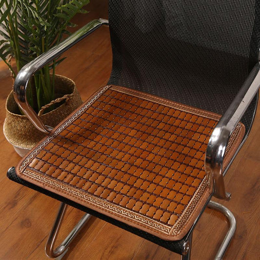 Summer Mahjong Mat Cushion Summer Bamboo Mat Non-slip Thick Sponge Office Computer Chair Cushion Car Cool Cushion