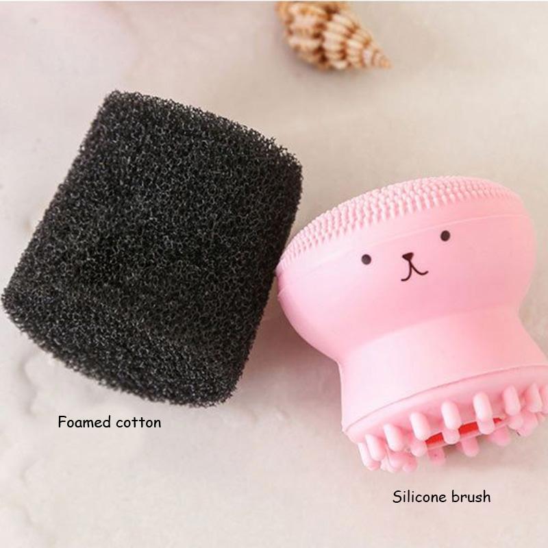 Face Wash Artifact Double-sided Jellyfish Small Octopus Wash Brush Silicone Cleansing Brush To Clean The Blackhead Cleansing Instrument