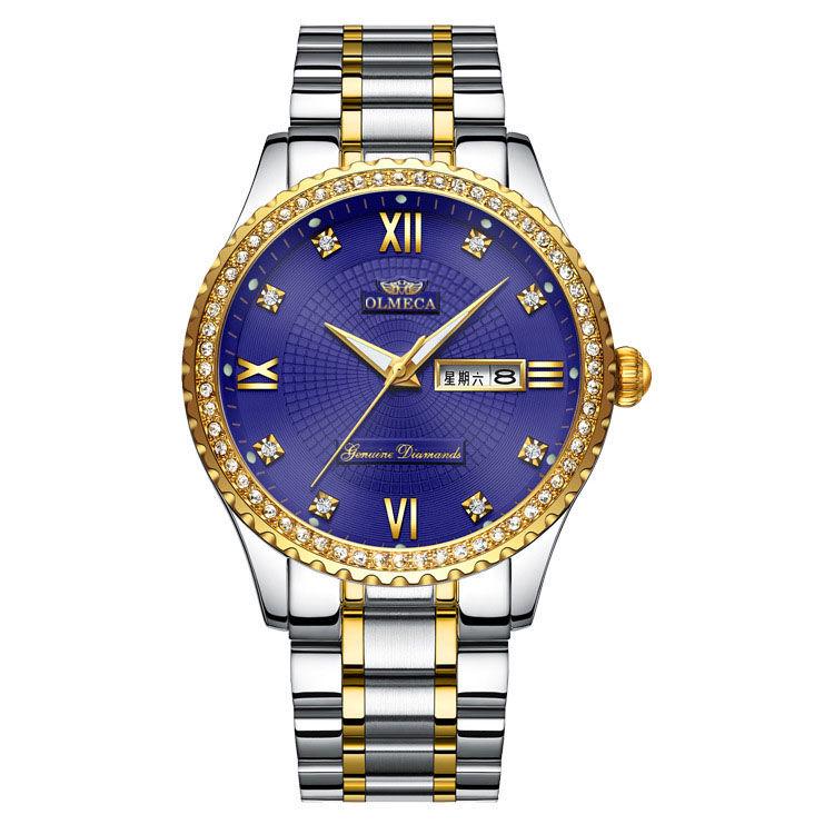 Men Skeleton Mechanical Gear Watches Steel Band Clock Business Automatic Watches