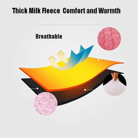 3pcs/set Thick Velvet Bed Sheet Set Winter Double-sided Short Velvet Blanket Pillowcases Three-piece Set