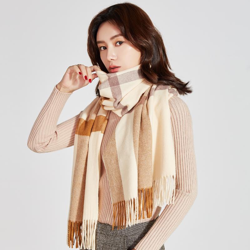Luxury Plaid Winter Scarf Women Warm Foulard Scarves Fashion Casual Scarfs Cashmere Bufandas Hombre