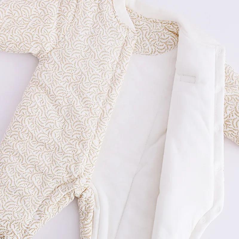 Baby Jumpsuit Autumn and Winter Newborn Clothes Male and Female Baby Clip Cotton Pure Cotton Thickened Autumn and Winter Baby Clothes