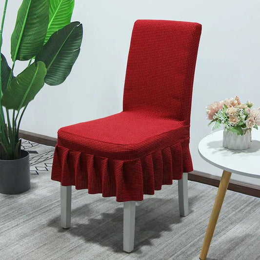 Household Thickened Dining Table and Chair Cover Universal Universal Dining Chair Cover Elastic Stool Cover Siamese Chair Cushion Cover