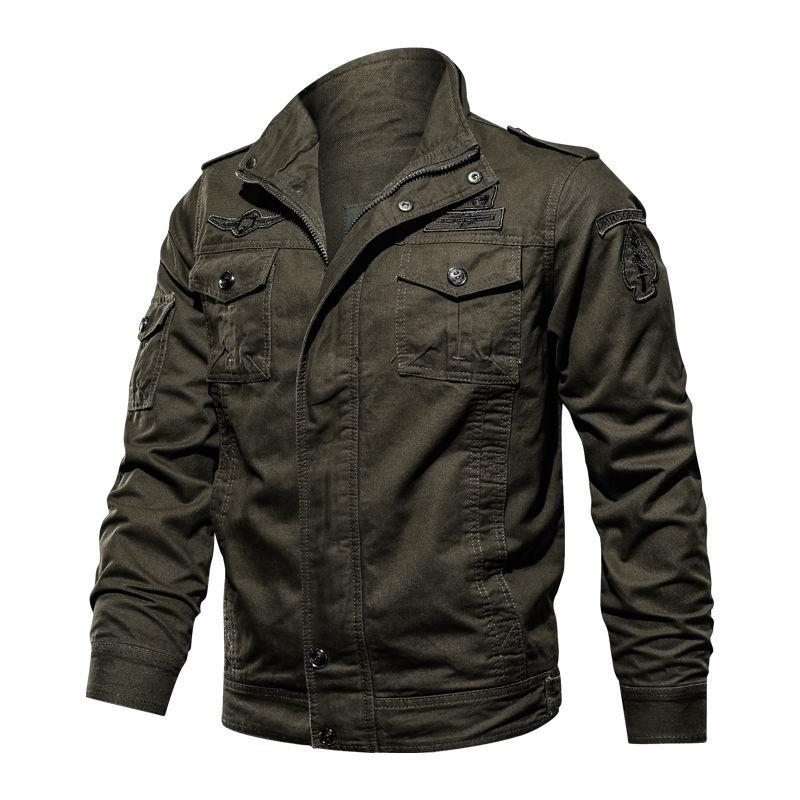 Men's Autumn and Winter Jackets Cotton Casual Jackets Men's Plus Size Loose Bomber Jackets