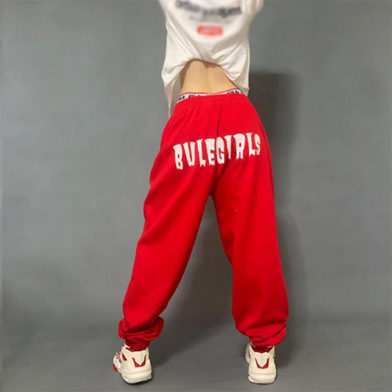Sports Pants Women's Hip-hop Loose Leggings Jazz Hip-hop High Waist All-match Casual Sports Sweatpants
