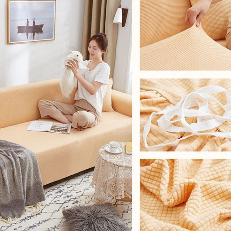 Sofa Cushion Cover Elastic Home Decoration Pure Color Protective Cover Sofa Cover Personalized Matching Washable Sofa Cover