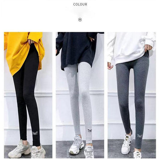 Outer Wear Thin Leggings Women's Spring and Autumn Thin Skinny Pants Winter Plus Velvet Thick Warm Pants