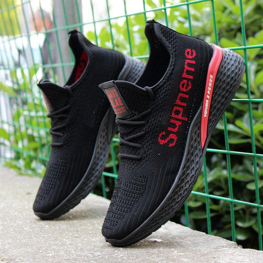 Summer Breathable Deodorant Net Shoes Men's All-match White Sports Shoes Mesh Casual Tide Shoes Soft Bottom Wear-resistant Running Shoes