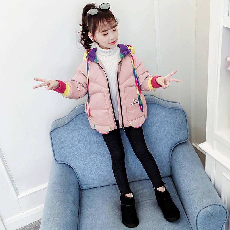 Children Winter Jacket for Girls Kids Hooded Warm Coats Hooded Cotton-Padded Jacket Kids Clothes
