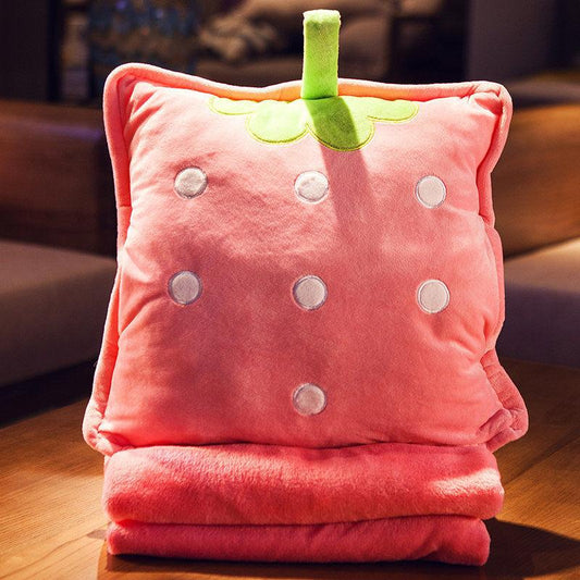 Four Seasons Can Be Used Office Pillow Quilt Dual-use Nap Pillow Three-in-one Multifunctional Sleeping Coral Velvet Soft and Breathable Blanket