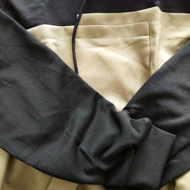 S-XXL Mid-calf Sweater Dress with Belt Women Spring and Autumn Plus Size Hooded Long Sleeve Loose Dress Thicken Cotton