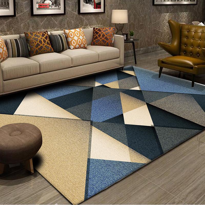Nordic Geometric Carpets for Living Room Rectangle Bedroom Rugs Large Home Study Carpet