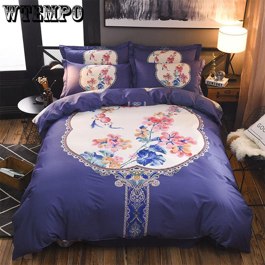 Fashion 4pcs 3D Dolphin Bedding Sets Queen King Size Bed Set Bedroom Comforter Duvet Cover
