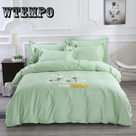 Comfortable Nude Sleeping Bedroom Bedding Set Summer Ice Silk Bed Four Sets of European Silk