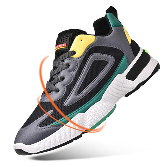 Casual Color Matching Men's Shoes Male Student Fashion Sneakers Breathable All-match Korean Running Shoes