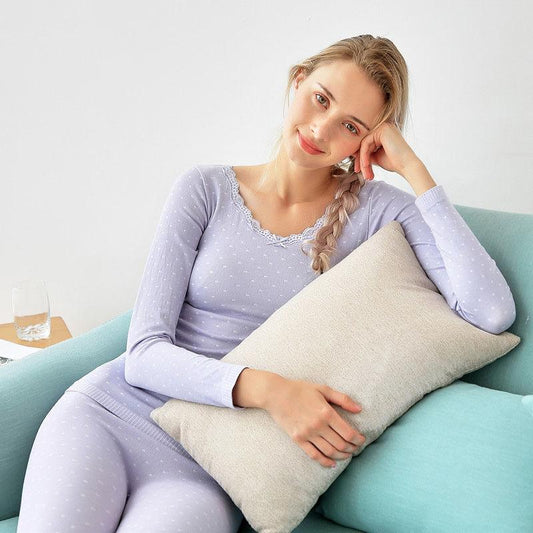 Women Long Sleeve Thermal Underwear Winter Thicken Tight Suit Sexy Pajamas Autumn Spring Windproof High Elasticity Slim Body Comfortable Breathable