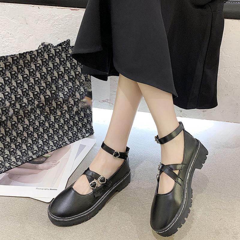 Small Leather Shoes Female British Retro Trifle Bottom Comfortable Versatile Mary Jane Shoes High Quality